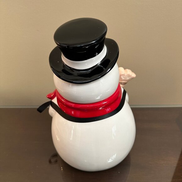 Rae Dunn x Frosty The Snowman 10.5" Winter Christmas Canister Cookie Jar NWT! - Picture 8 of 9